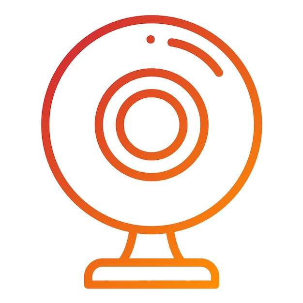 Diseño vectorial del estilo del icono de la cámara web