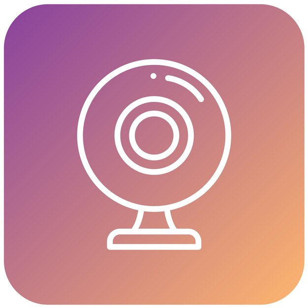 Diseño vectorial del estilo del icono de la cámara web