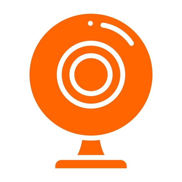 Diseño vectorial del estilo del icono de la cámara web