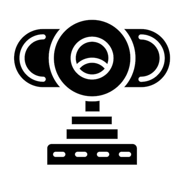 Diseño vectorial del estilo del icono de la cámara web