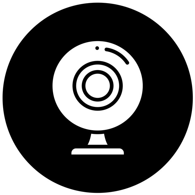 Diseño vectorial del estilo del icono de la cámara web
