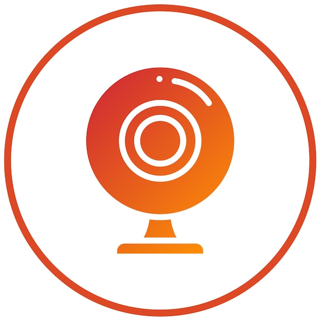 Diseño vectorial del estilo del icono de la cámara web