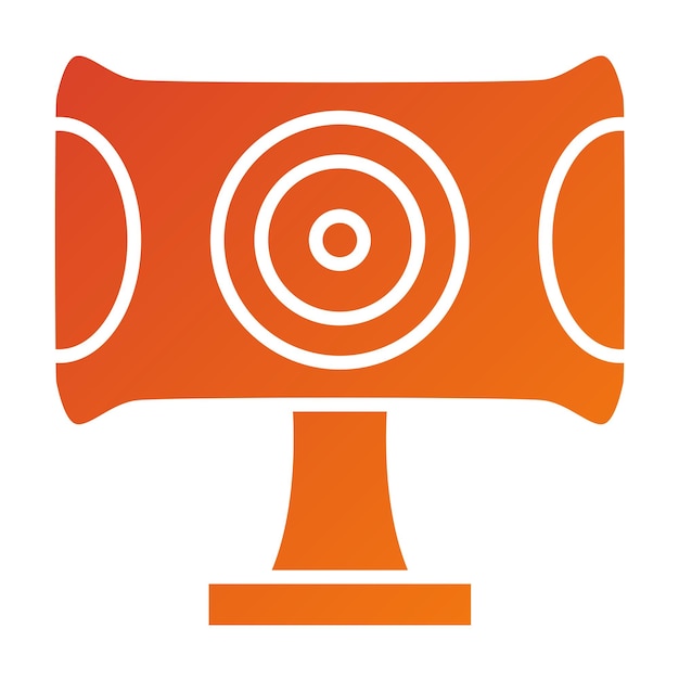 Diseño vectorial del estilo del icono de la cámara web