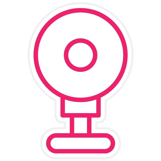 Diseño vectorial del estilo del icono de la cámara web