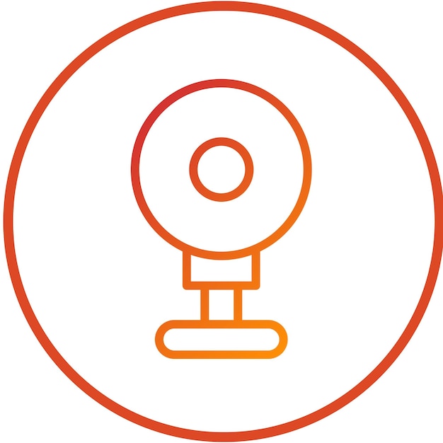 Diseño vectorial del estilo del icono de la cámara web