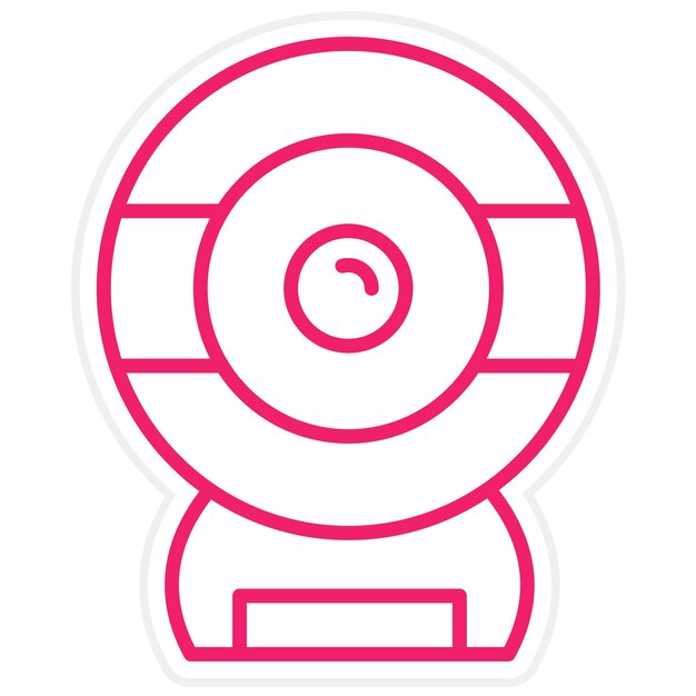 Diseño vectorial del estilo del icono de la cámara web