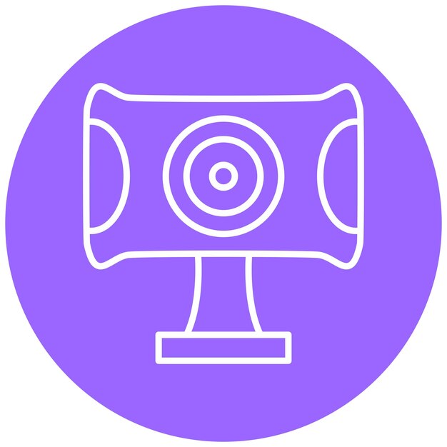 Diseño vectorial del estilo del icono de la cámara web