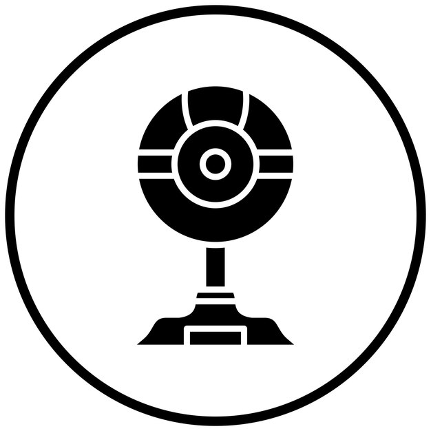 Diseño vectorial del estilo del icono de la cámara web