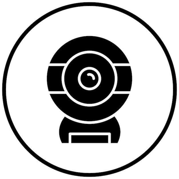 Diseño vectorial del estilo del icono de la cámara web