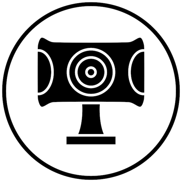 Diseño vectorial del estilo del icono de la cámara web