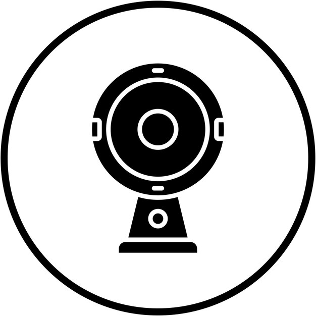 Diseño vectorial del estilo del icono de la cámara web