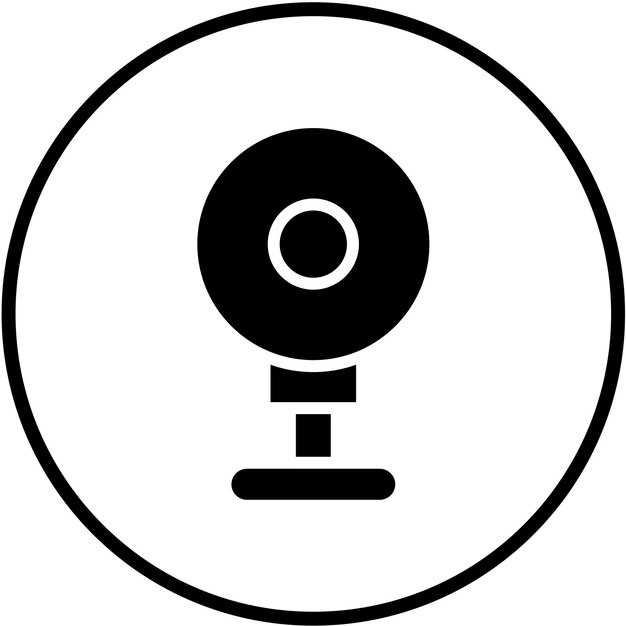 Diseño vectorial del estilo del icono de la cámara web