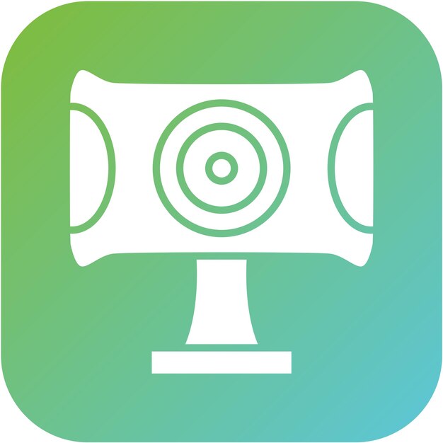 Diseño vectorial del estilo del icono de la cámara web
