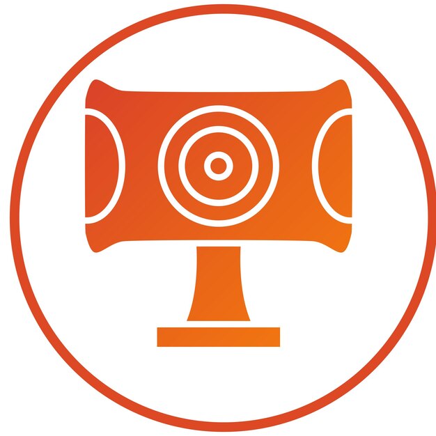 Diseño vectorial del estilo del icono de la cámara web