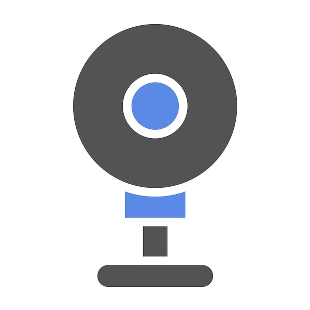Diseño vectorial del estilo del icono de la cámara web