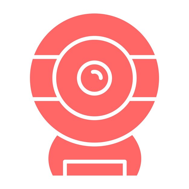 Diseño vectorial del estilo del icono de la cámara web