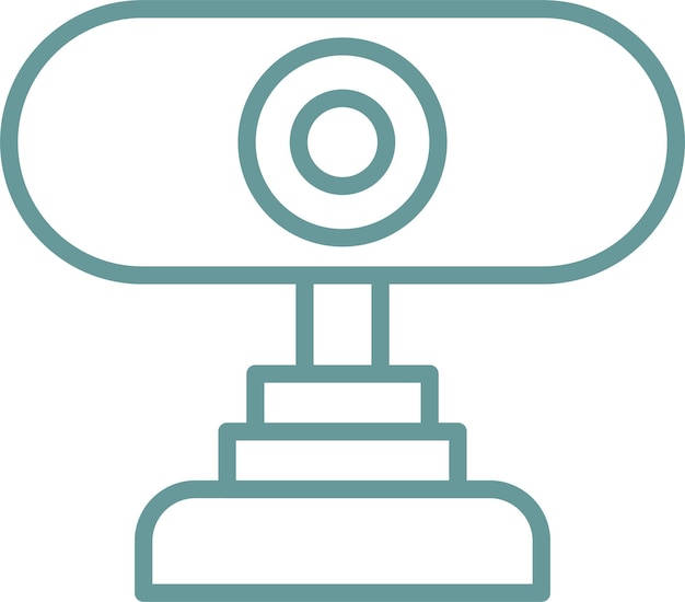Diseño vectorial del estilo del icono de la cámara web