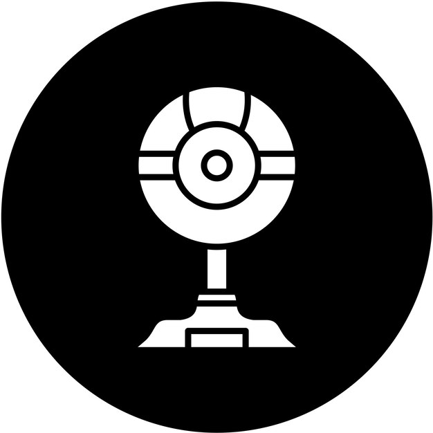 Diseño vectorial del estilo del icono de la cámara web