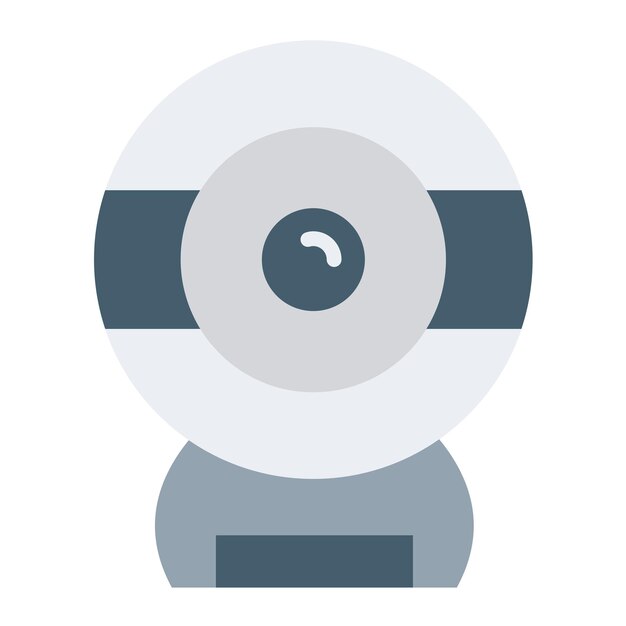 Diseño vectorial del estilo del icono de la cámara web