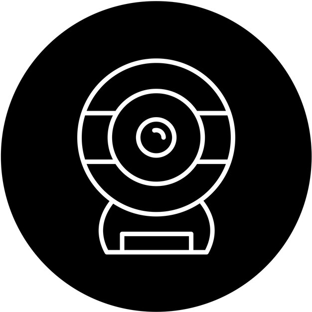Diseño vectorial del estilo del icono de la cámara web
