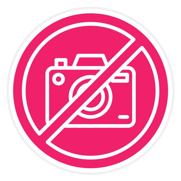 Diseño vectorial sin estilo de icono de cámara