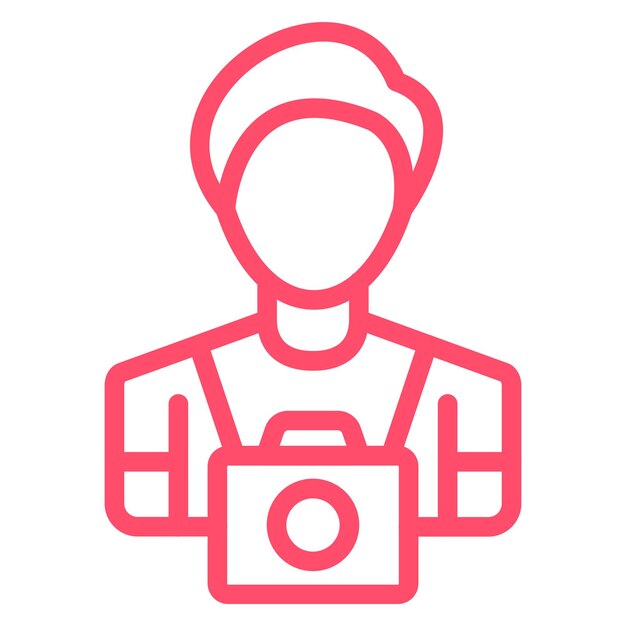 Diseño vectorial Estilo del icono del camarógrafo