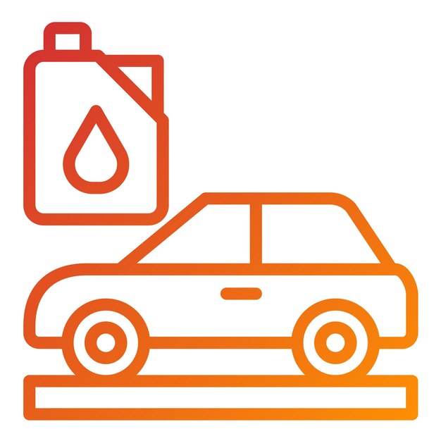 Diseño vectorial Estilo del icono de cambio de aceite