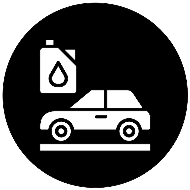 Diseño vectorial Estilo del icono de cambio de aceite