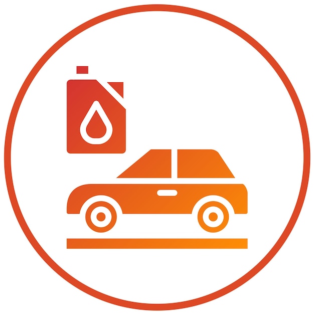 Diseño vectorial Estilo del icono de cambio de aceite