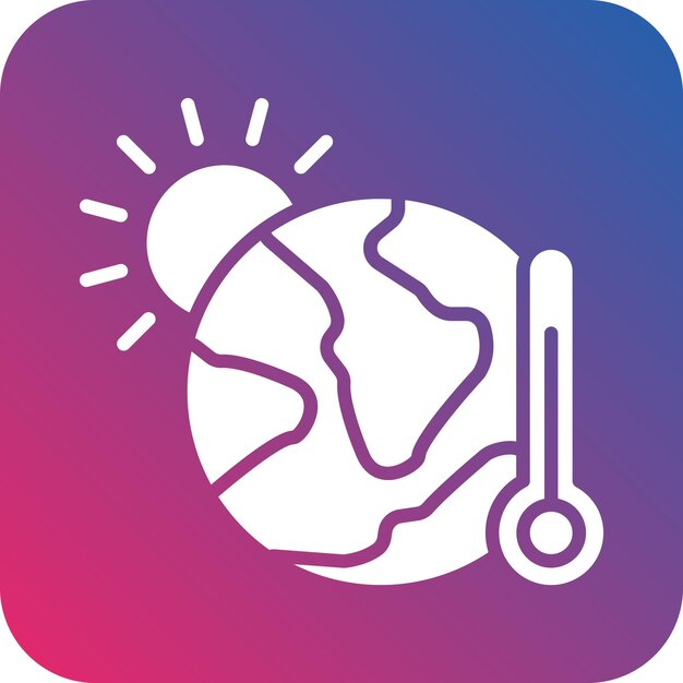 Diseño vectorial Estilo del icono de cambio climático