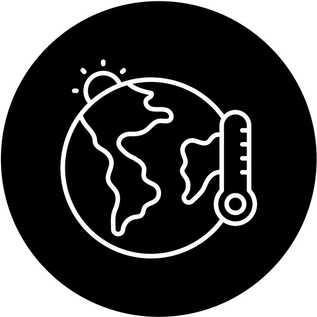 Diseño vectorial Estilo del icono de cambio climático