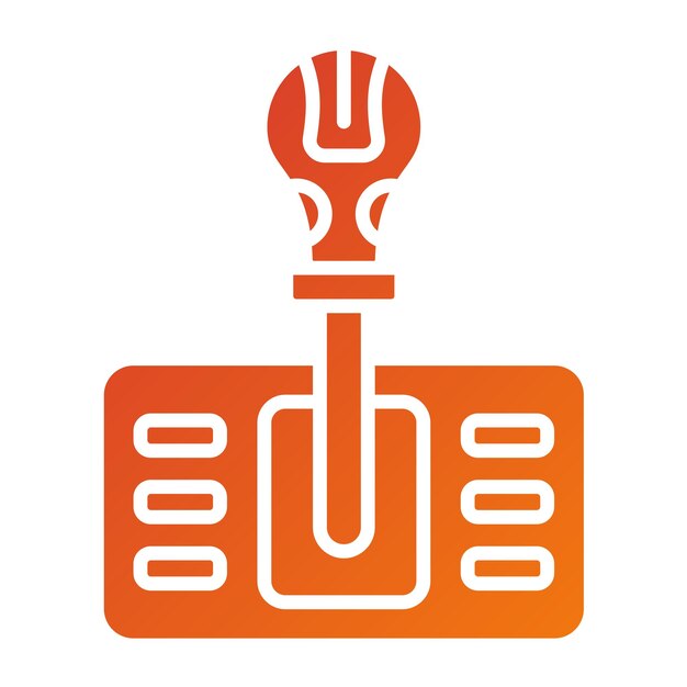 Diseño vectorial Estilo del icono de cambio de marcha