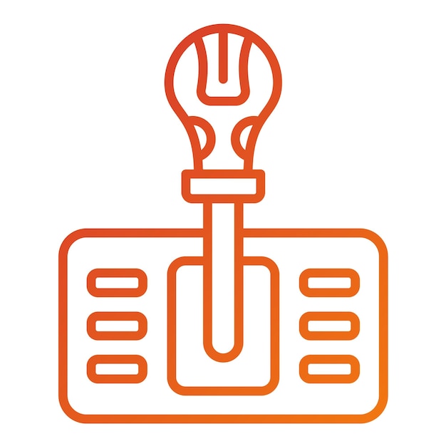 Diseño vectorial Estilo del icono de cambio de marcha