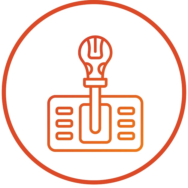 Diseño vectorial Estilo del icono de cambio de marcha