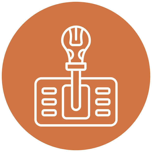 Diseño vectorial Estilo del icono de cambio de marcha