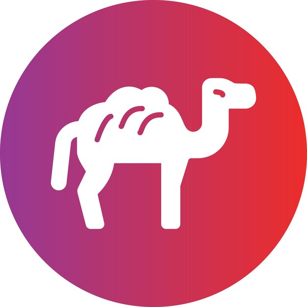 Diseño vectorial Estilo de icono de camello
