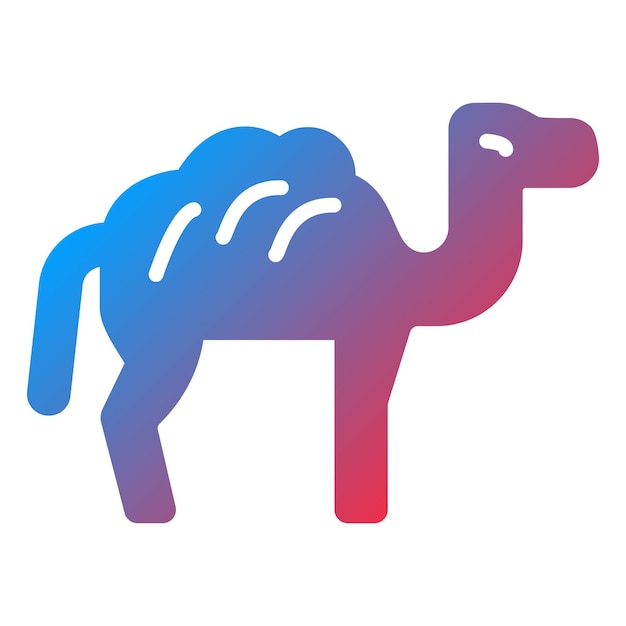 Diseño vectorial Estilo de icono de camello