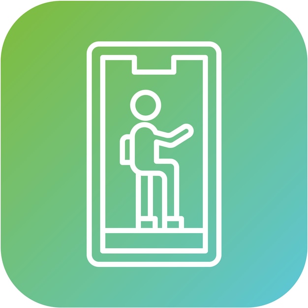 Diseño vectorial Estilo del icono caminante