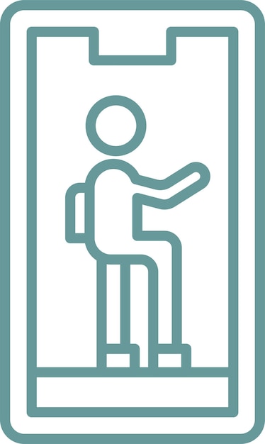 Diseño vectorial Estilo del icono caminante