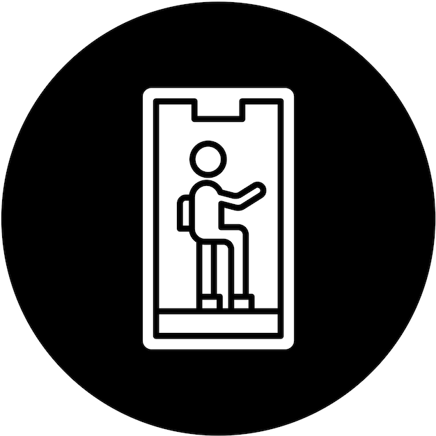 Diseño vectorial Estilo del icono caminante