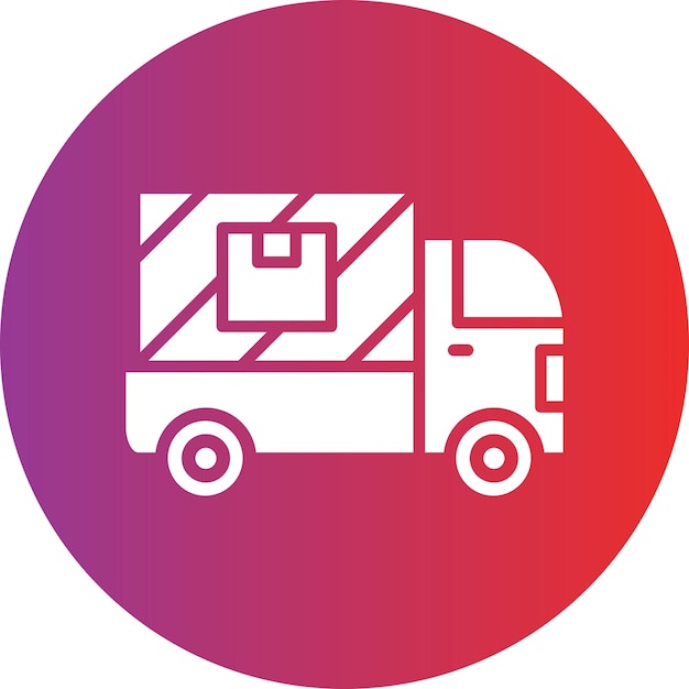 Diseño vectorial Estilo del icono del camión de entrega