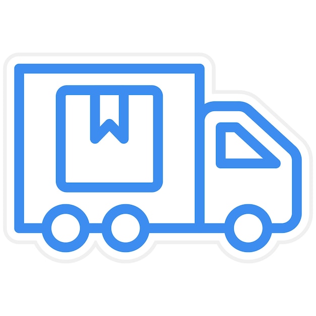 Diseño vectorial Estilo del icono del camión de entrega