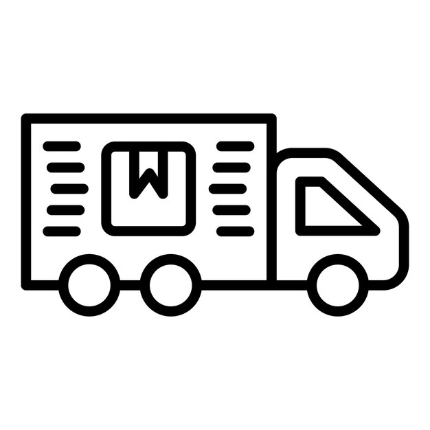Diseño vectorial Estilo del icono del camión de entrega