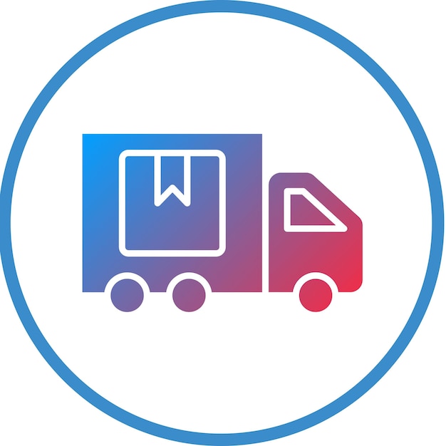 Diseño vectorial Estilo del icono del camión de entrega