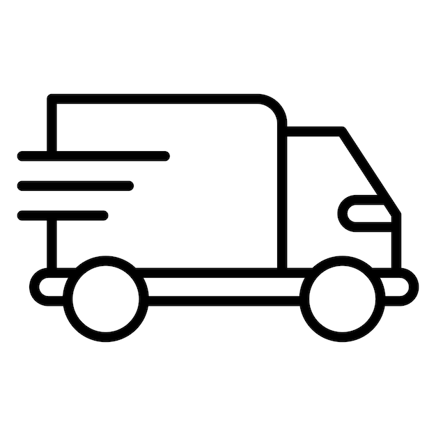 Diseño vectorial Estilo del icono del camión de entrega