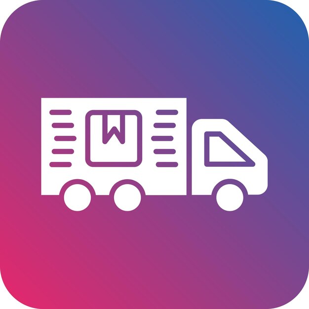 Diseño vectorial Estilo del icono del camión de entrega