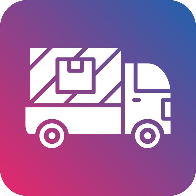 Diseño vectorial Estilo del icono del camión de entrega