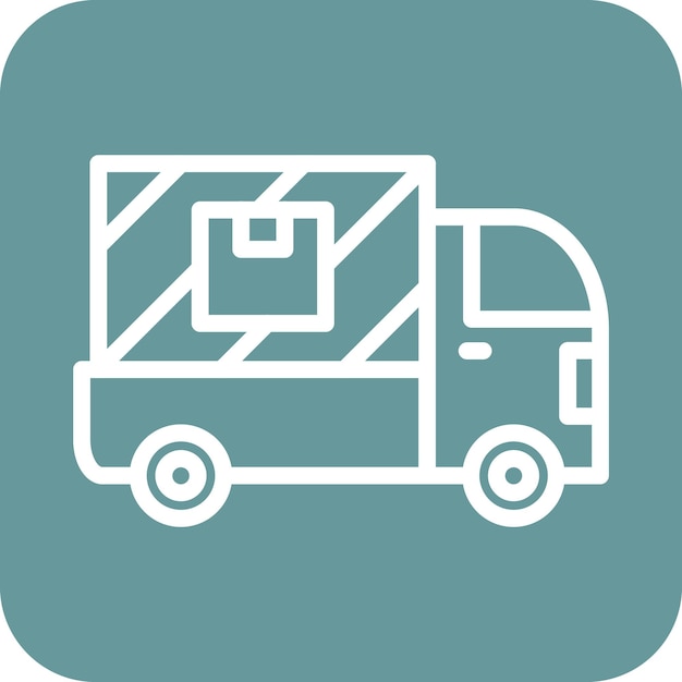 Diseño vectorial Estilo del icono del camión de entrega