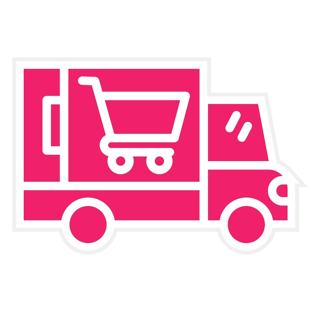 Diseño vectorial Estilo del icono del camión de entrega
