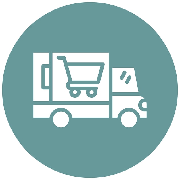 Diseño vectorial Estilo del icono del camión de entrega
